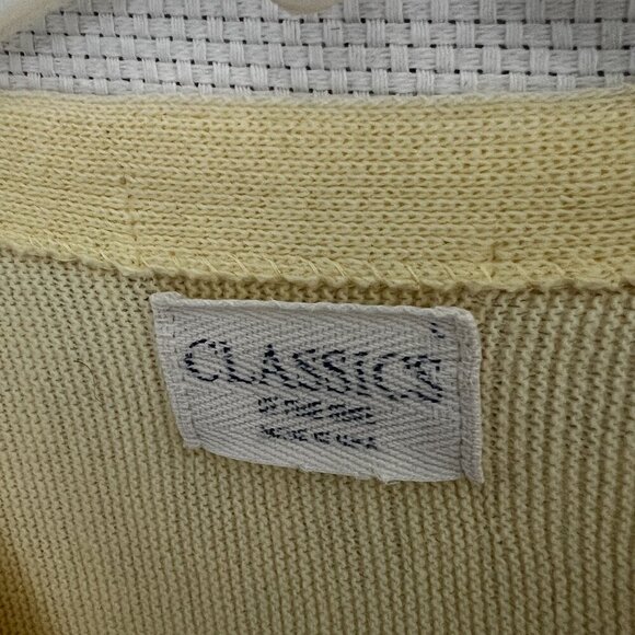 Vintage Classics Mens light Yellow Golf Cardigan Pebble Beach USA Made (READ) - Picture 2 of 13